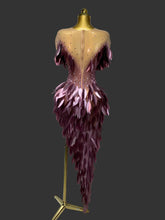 Load image into Gallery viewer, Sexy Mesh See Through Diamonds Bodycon Dress