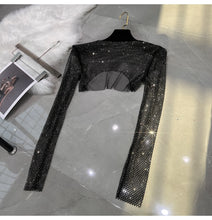 Load image into Gallery viewer, Fashion New Sexy Crystal Short T-shirt