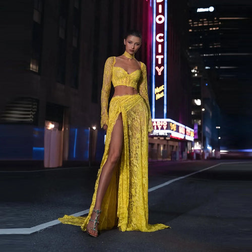 Sexy Lace Ball Gown Evening Dress
