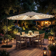 Load image into Gallery viewer, 10ft Solar Patio Umbrella with Base Included