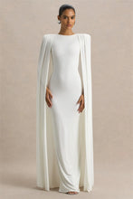 Load image into Gallery viewer, Cape Sleeve Sexy Maxi Dress