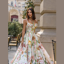 Load image into Gallery viewer, New Boho Floral Print Halter Neck Maxi Dress