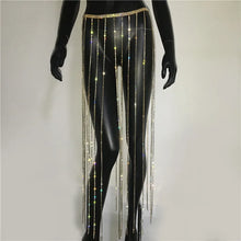 Load image into Gallery viewer, Glitter Rhinestone Long Tassel Skirt