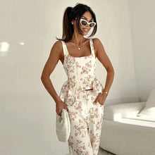 Load image into Gallery viewer, Casual Printed Vest Trouser Suit