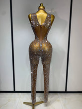 Load image into Gallery viewer, Luxury Rhinestones Jumpsuit