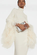 Load image into Gallery viewer, Customized Evening Jersey Feather Draped