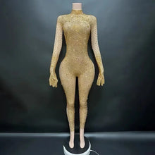 Load image into Gallery viewer, Luxury Full Rhinestones Jumpsuit