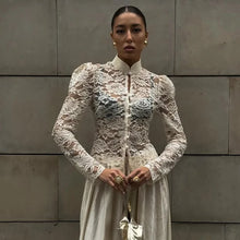 Load image into Gallery viewer, Elegant Lace See Through Shirt