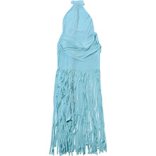 Load image into Gallery viewer, Velvet Tassel Hem Dress