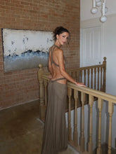 Load image into Gallery viewer, Hollow Out Sequin Halter Dress