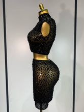 Load image into Gallery viewer, Luxury Rhinestone Mesh See Through
