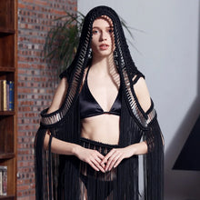 Load image into Gallery viewer, Retro Crochet Hollow Out Knitted Long Tassel Cover Up