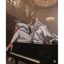 Load image into Gallery viewer, Puffy Sleeves A Line Long Jacket