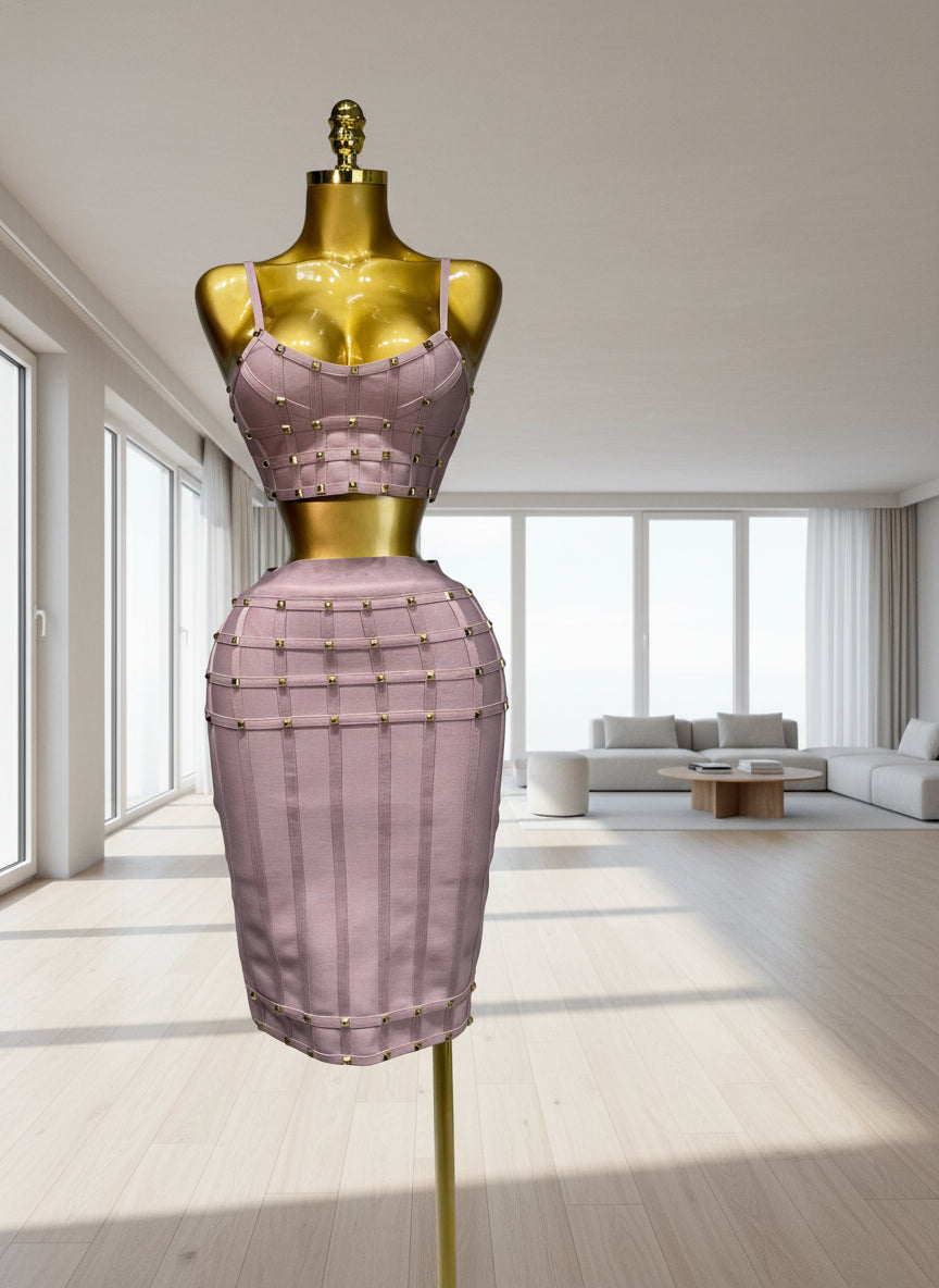 Luxury Birthday Bandage Two Piece Set