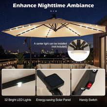 Load image into Gallery viewer, 10ft Solar Patio Umbrella with Base Included