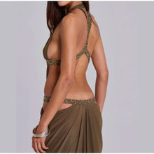 Load image into Gallery viewer, Hollow Out Sequin Halter Dress