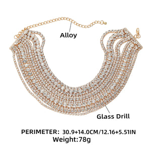 Luxury Multilayers Crystal Choker