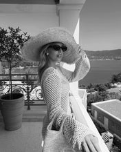 Load image into Gallery viewer, Sexy U-neck Bell Sleeve Knit Maxi Dress