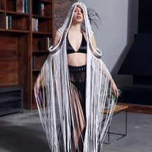 Load image into Gallery viewer, Retro Crochet Hollow Out Knitted Long Tassel Cover Up