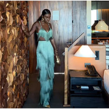 Load image into Gallery viewer, Chic Tassel Halter Trouser Suit