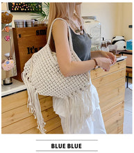 Load image into Gallery viewer, Woven Tassel  Shoulder Bag