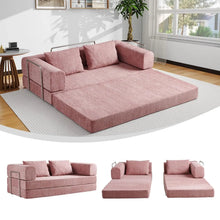 Load image into Gallery viewer, 5-in-1 Convertible Folding Sofa Bed