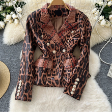 Load image into Gallery viewer, Leopard Vintage Blazer