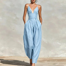 Load image into Gallery viewer, Overalls Backless With Pockets Jumpsuit