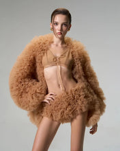 Load image into Gallery viewer, Elegant Tulle Fur-Like Coat