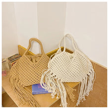 Load image into Gallery viewer, Woven Tassel  Shoulder Bag