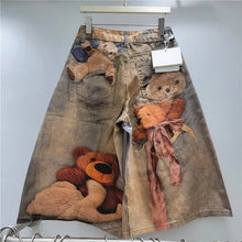 Load image into Gallery viewer, Cartoon Print Denim Short