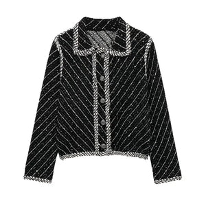 Elegant Tweed Jackets Mini Skirt Set