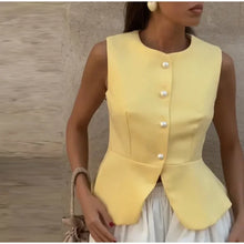 Load image into Gallery viewer, Casual Sleeveless Vests Skirts Suits
