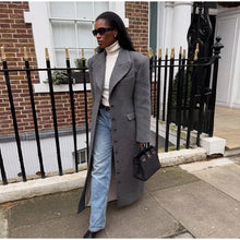 Load image into Gallery viewer, Fashion Waist Cinching Woolen Long Coat