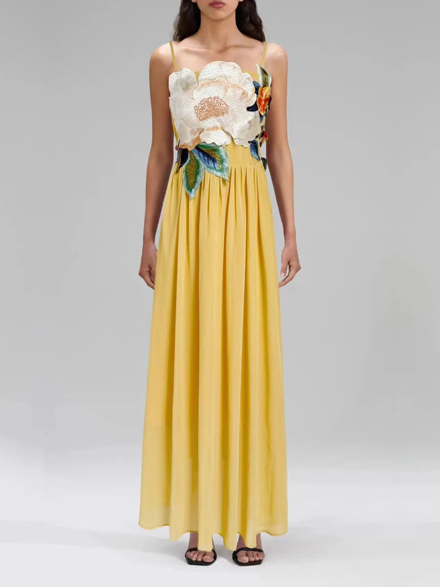 High Wist Temperament Long Dress