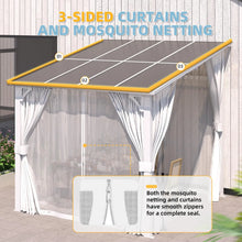 Load image into Gallery viewer, 8x8 Outdoor Lean-to Gazebo Pergola Curtains &amp; Netting Patio
