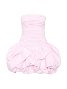 Solid Spliced Ruffles Slimming Dress