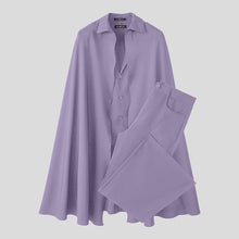Load image into Gallery viewer, Men Sets Solid Color Lapel Long Sleeve Long Style
