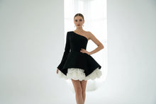 Load image into Gallery viewer, Stunning Black One Shoulder A-line Short Formal Dress