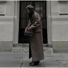 Load image into Gallery viewer, Fashion Waist Cinching Woolen Long Coat