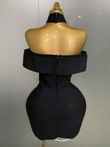 Black Mini Bodycon Bandage Dress