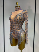 Load image into Gallery viewer, Shining Diamond Tassel Bodysuit