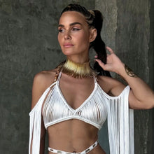 Load image into Gallery viewer, Bikini Cover Up Hand Crochet Set