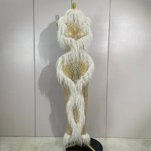 Load image into Gallery viewer, Tassel Mesh See Through Long Dress