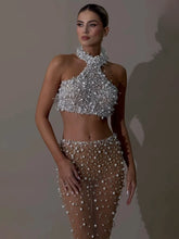 Load image into Gallery viewer, See Through Mesh Long Dress