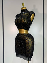 Load image into Gallery viewer, Luxury Rhinestone Mesh See Through