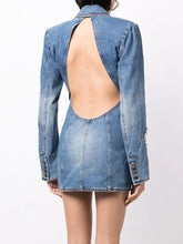 Load image into Gallery viewer, Denim Blazer Jacket