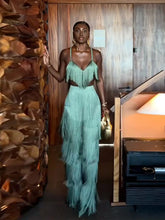 Load image into Gallery viewer, Chic Tassel Halter Trouser Suit