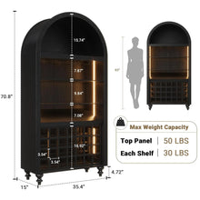Load image into Gallery viewer, Arched Wine Bar Cabinet