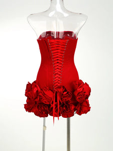 Autumn Strapless Party Dress